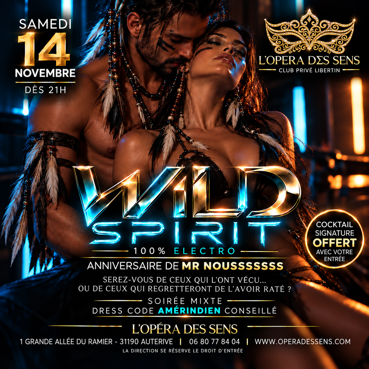 Affiche électro Wild Spirit glamour
